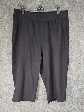 Women's Croft & Barrow Easy Pull-On Knit Skimmer, Black, Size Medium, *FLAW*
